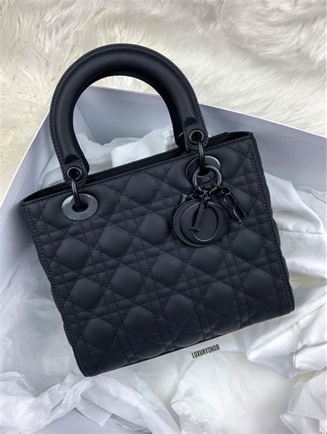 dior lady dior matte black|christian dior matte black bag.